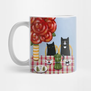 Christmas French Press Cats Mug